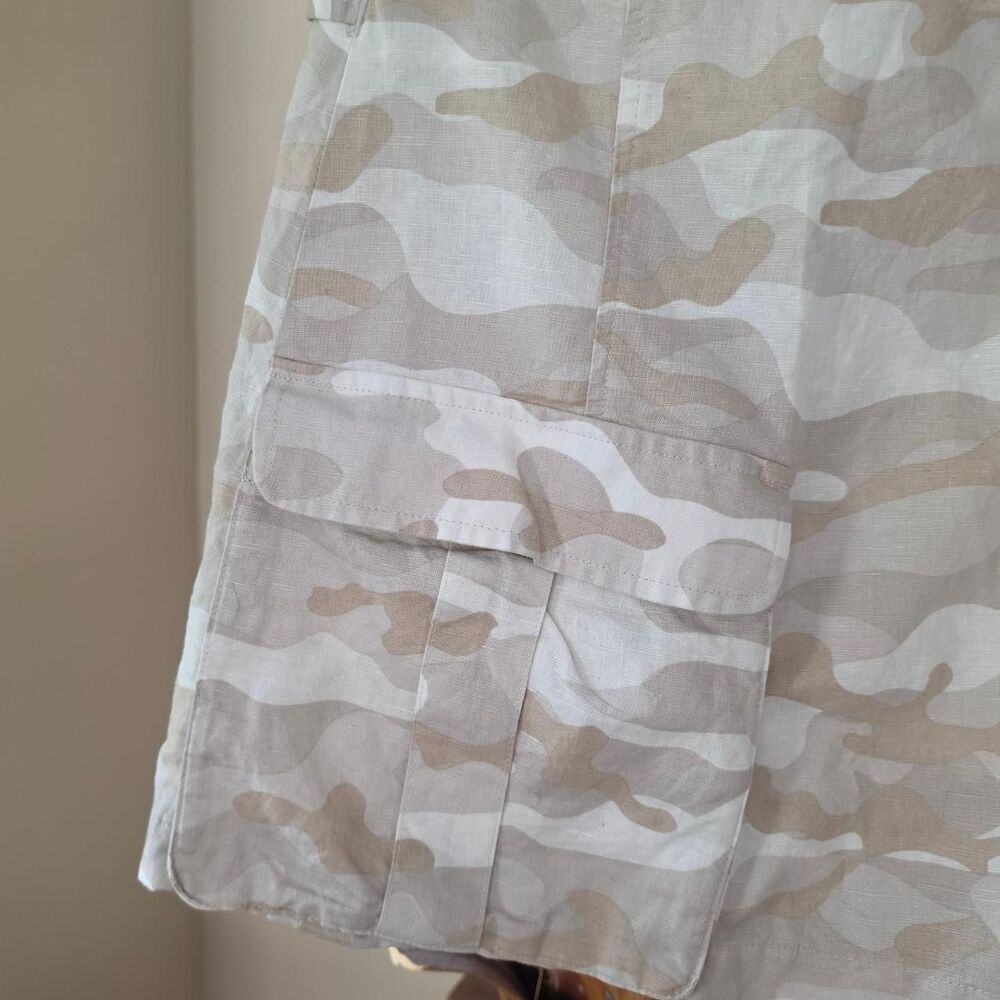 Zara Cream Camo Linen Blend Co-ord Set - Picture 7 of 8